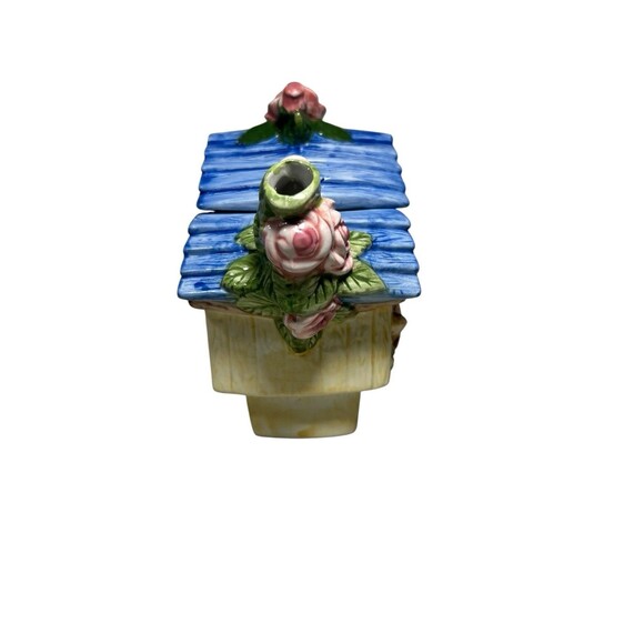 Mini Teapot Floral Bird House Ceramic Unique Spring Summer - Picture 9 of 14